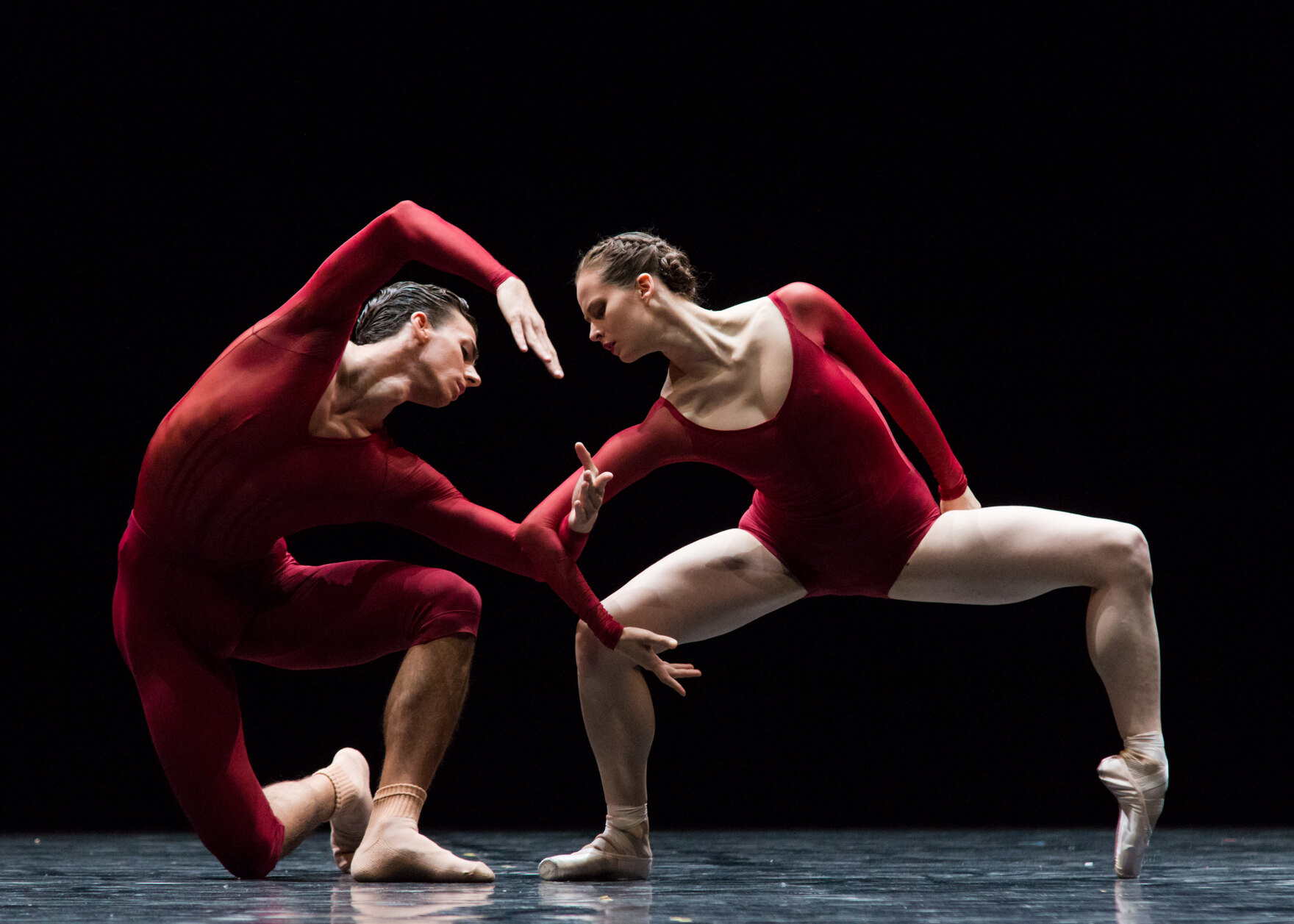 Zwei Ballettänzer in der Semperoper