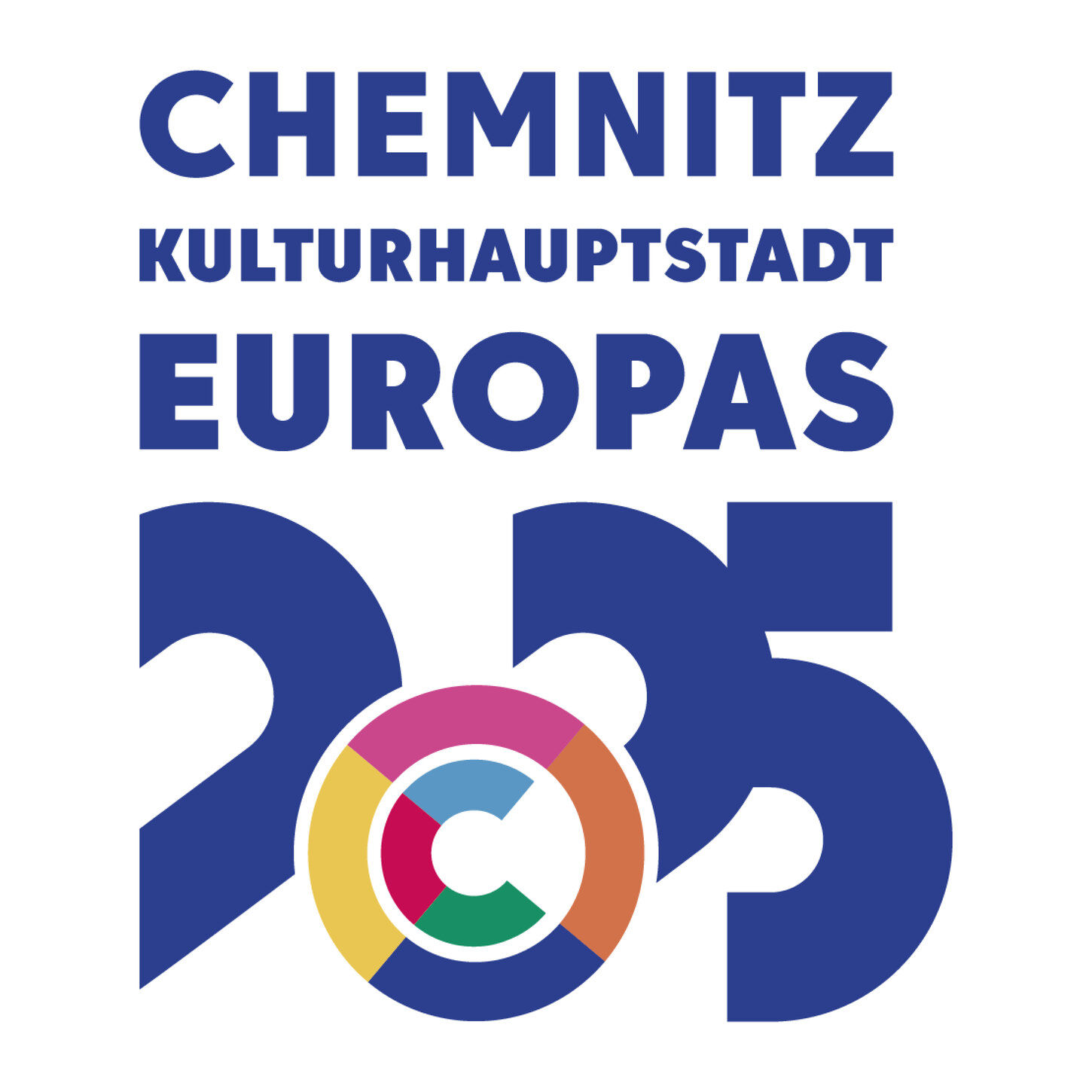 Logo mit Beschriftung: Chemnitz Kulturhaupstadt Europas.