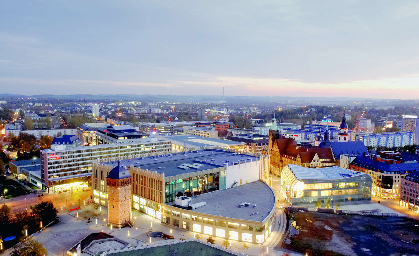 Panorama von Chemnitz.