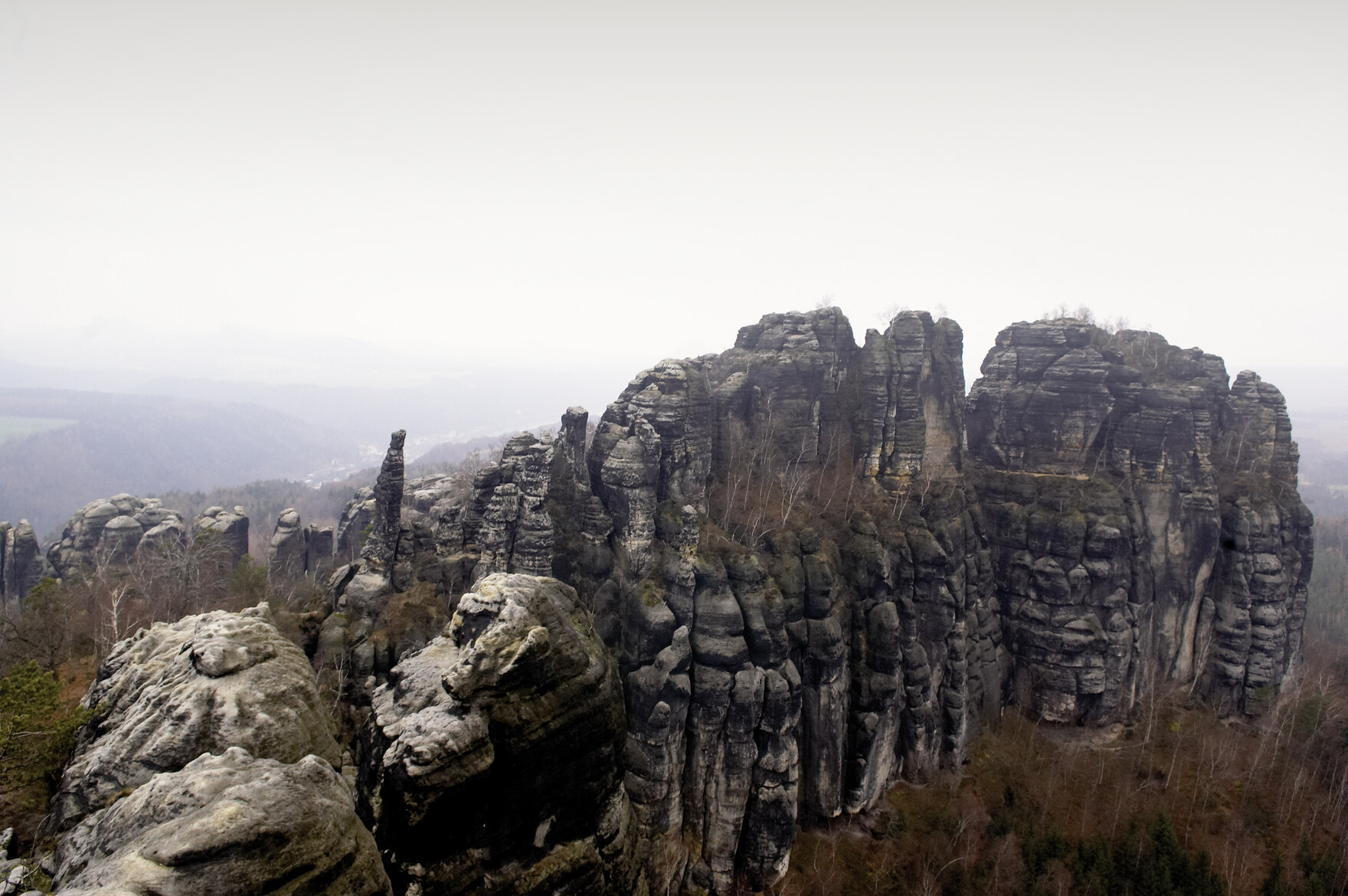 Panoramafoto der Sächsischen Schweiz.